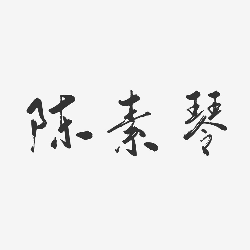 陈素琴-行云飞白字体签名设计