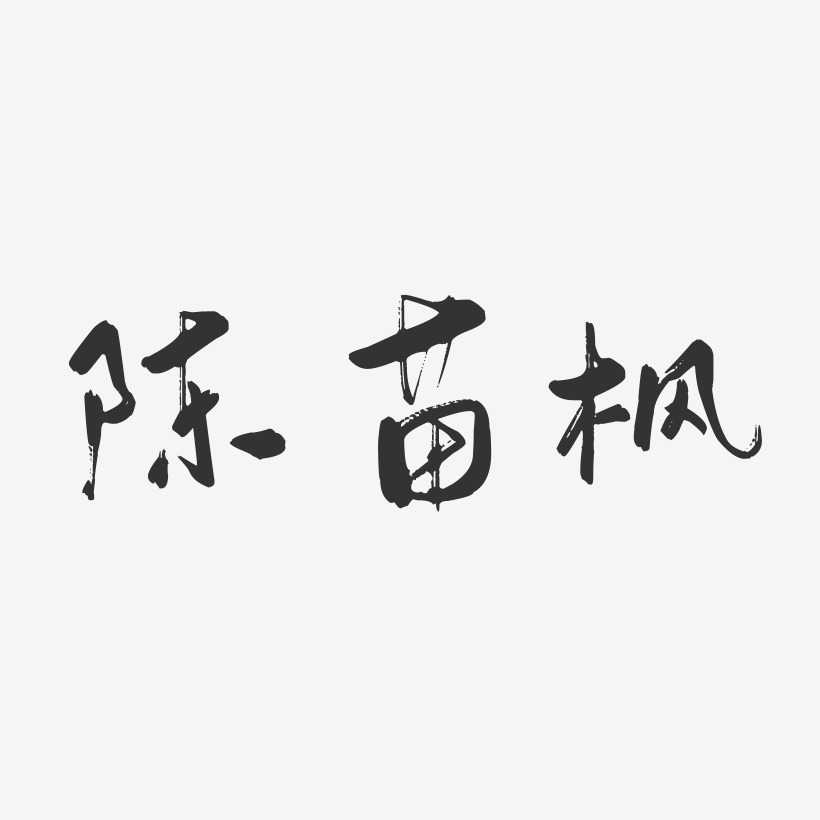 陈苗枫-行云飞白字体签名设计