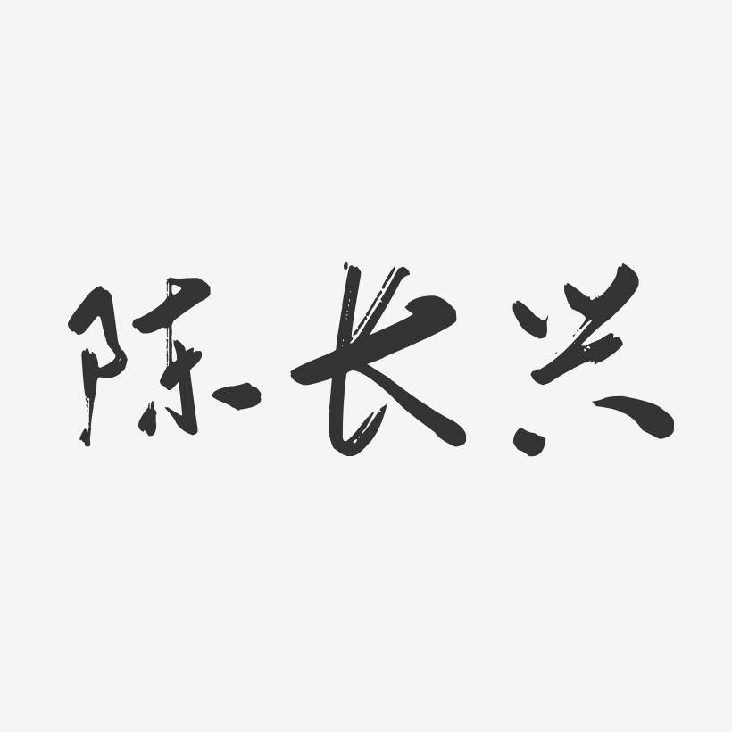 陈长兴-行云飞白字体签名设计