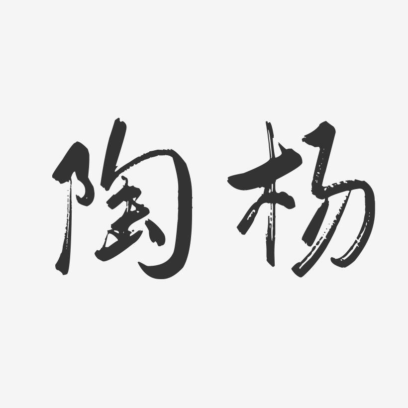 陶杨-行云飞白字体签名设计