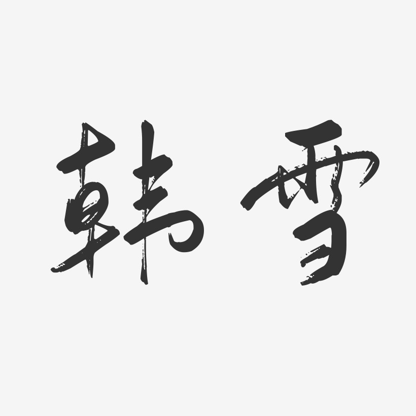 韩雪-行云飞白字体签名设计