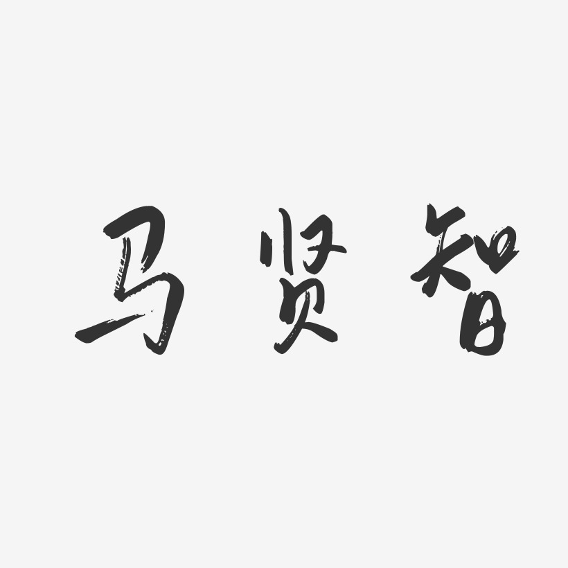 马贤智-行云飞白字体签名设计