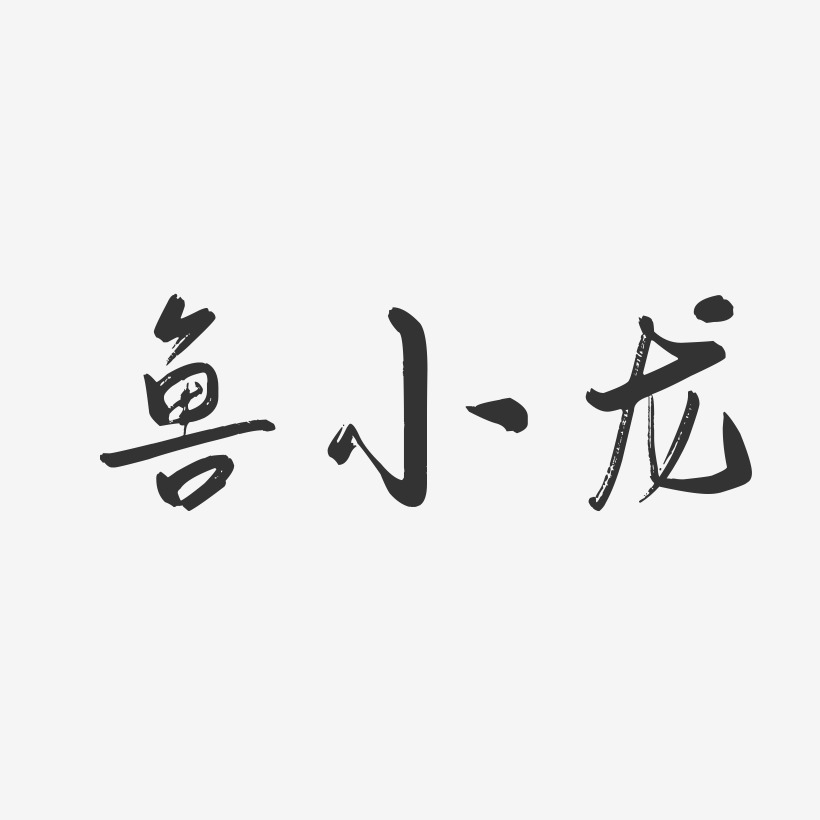 鲁小龙-行云飞白字体签名设计