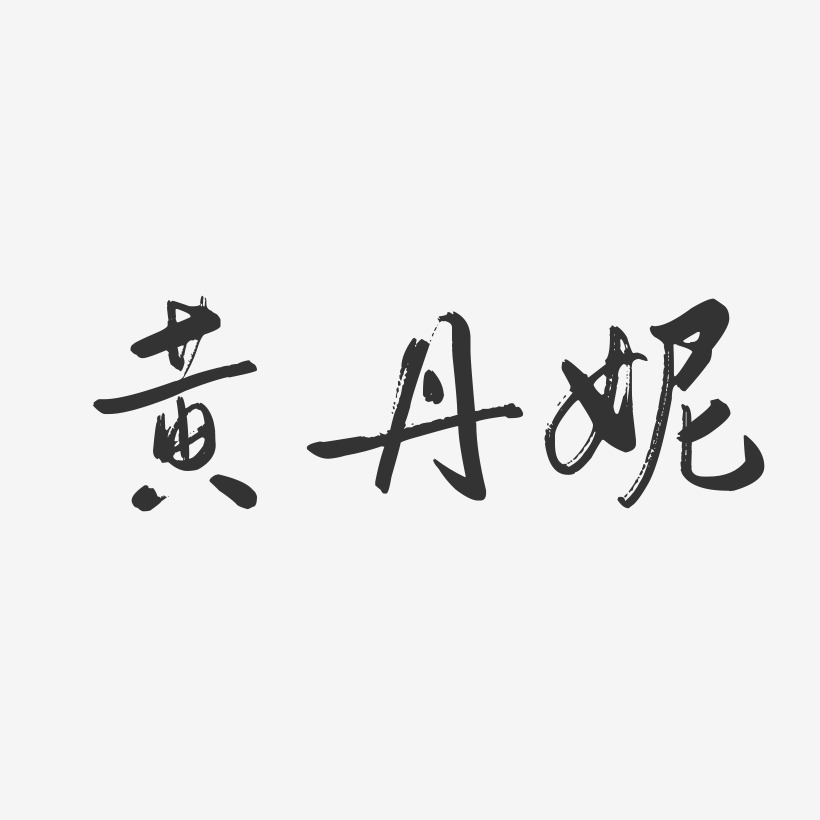 黄丹妮-行云飞白字体签名设计