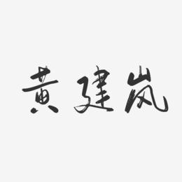 黄建岚-行云飞白字体签名设计