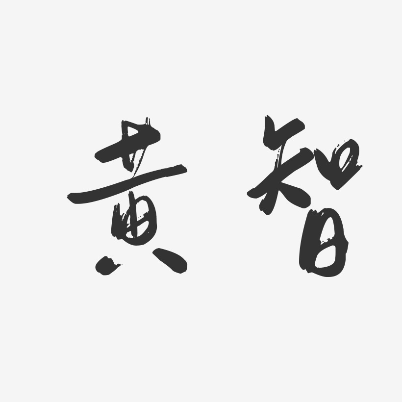 黄智-行云飞白字体签名设计