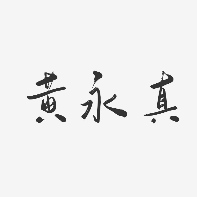 黄永真-行云飞白字体签名设计