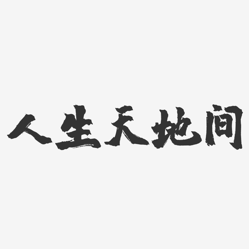 人生天地间-镇魂手书简约字体