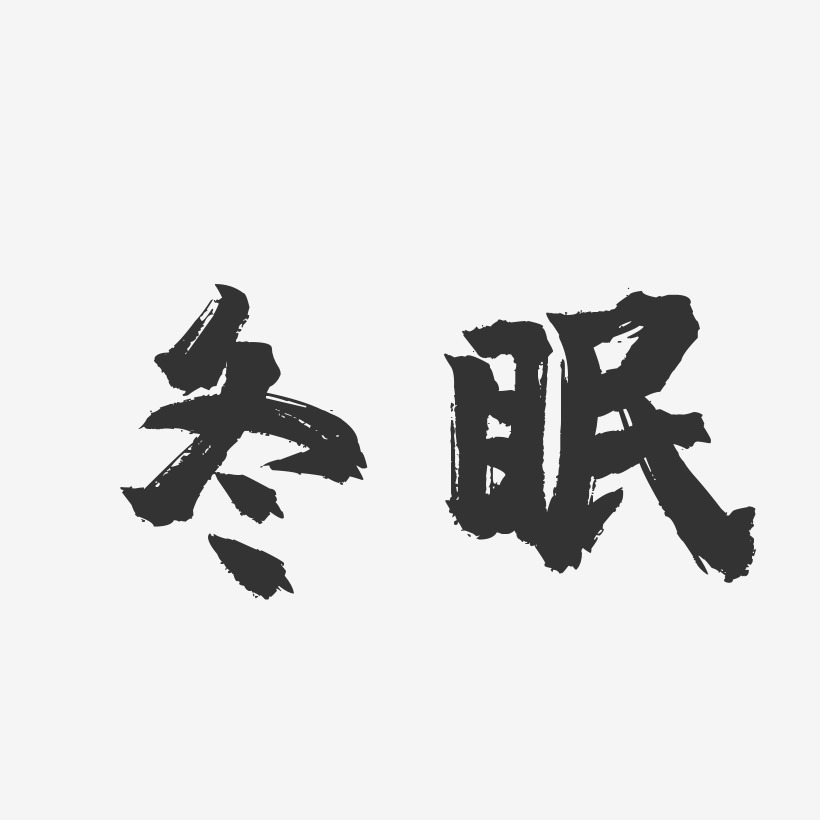 冬眠镇魂手书艺术字体设计