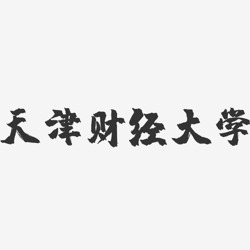 天津财经大学-镇魂手书字体设计