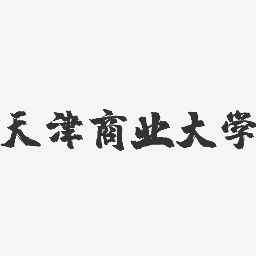 天津商業大學-鎮魂手書字體設計