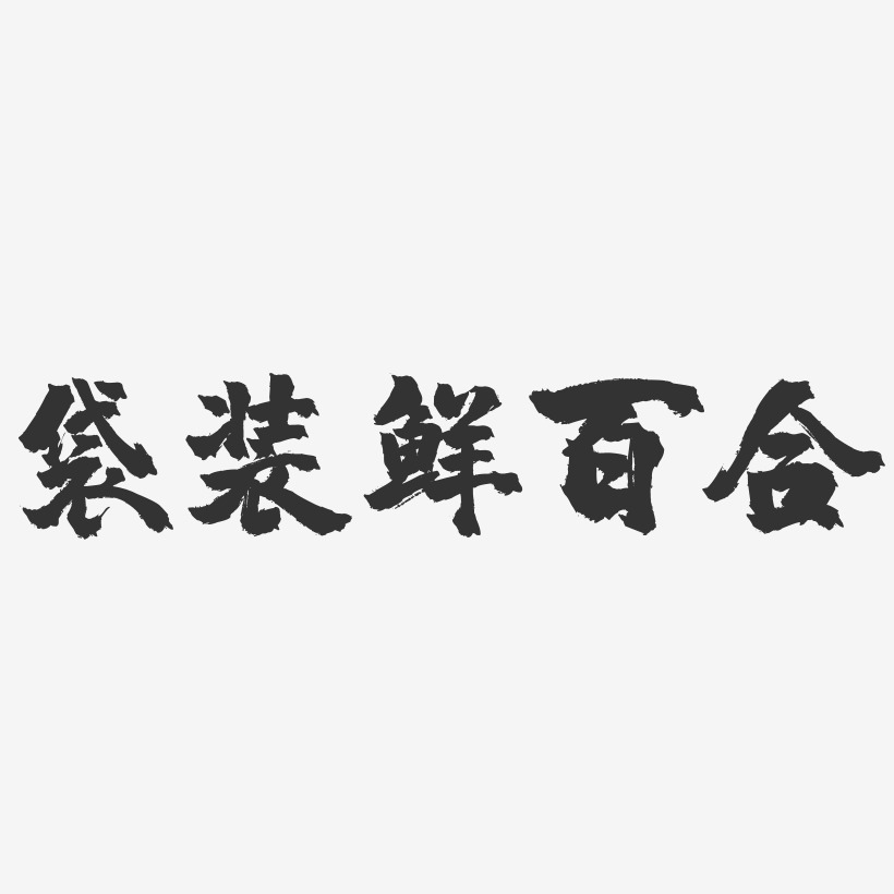 袋装鲜百合-镇魂手书字体设计