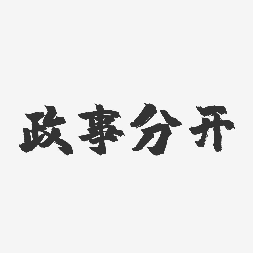 政事分开-镇魂手书字体设计