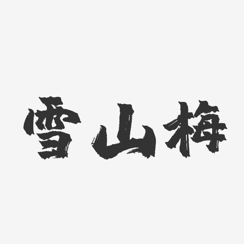 雪山梅-镇魂手书字体设计