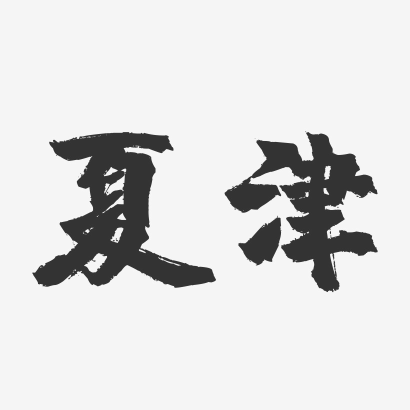 夏津-镇魂手书字体设计