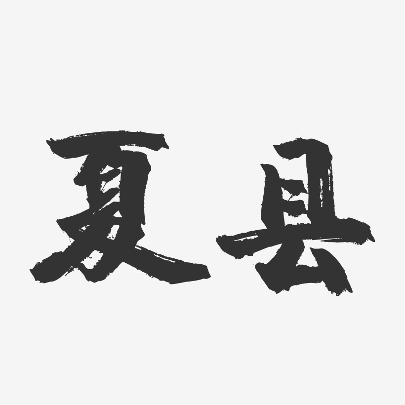 夏县-镇魂手书字体设计