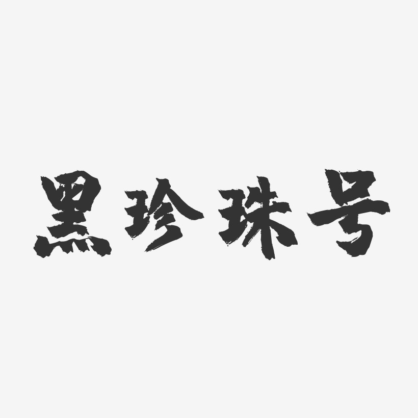 黑珍珠号-镇魂手书艺术字体设计