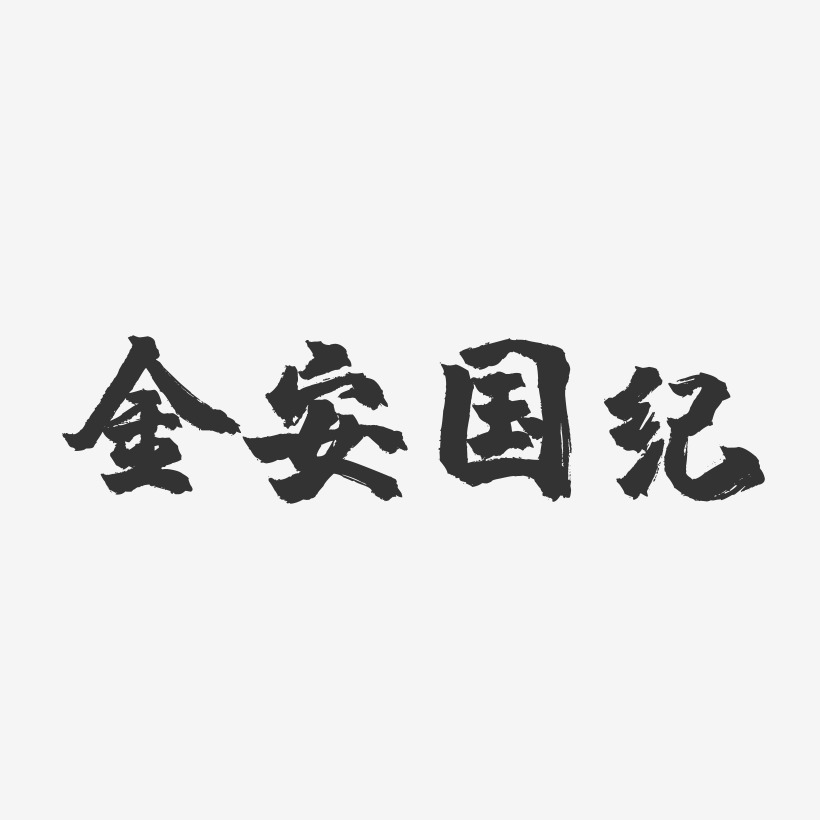 金安国纪-镇魂手书艺术字体设计