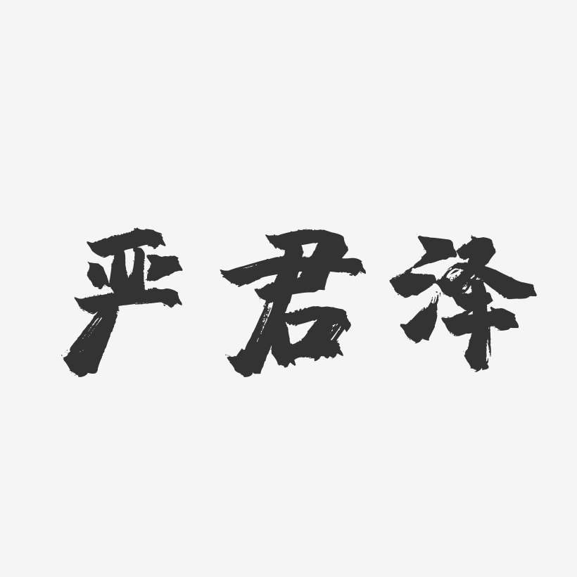 严君泽-镇魂手书艺术字体