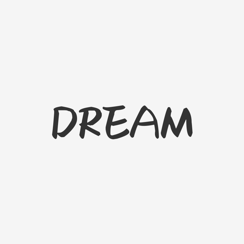 DREAM-萌趣果冻艺术字体设计