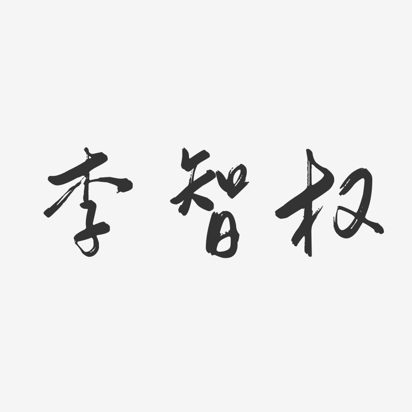 李智权-行云飞白字体签名设计