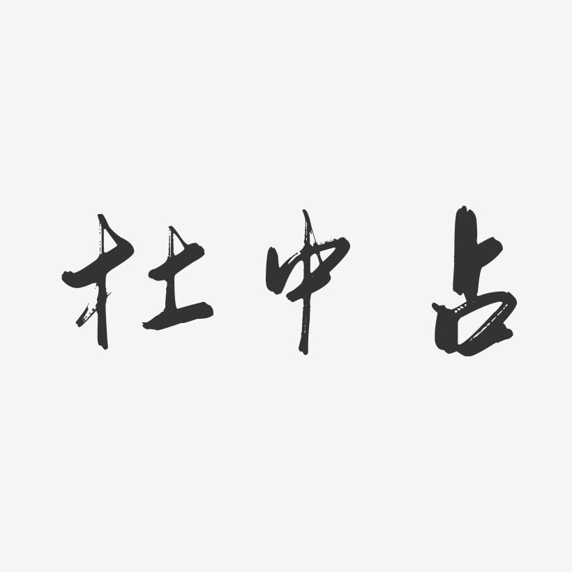 杜中占-行云飞白字体签名设计