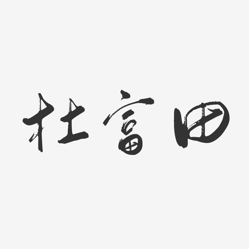 杜富田-行云飞白字体签名设计