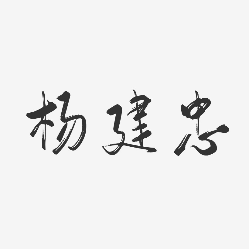 杨建忠-行云飞白字体签名设计