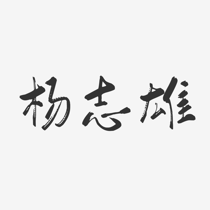 杨志雄-行云飞白字体签名设计