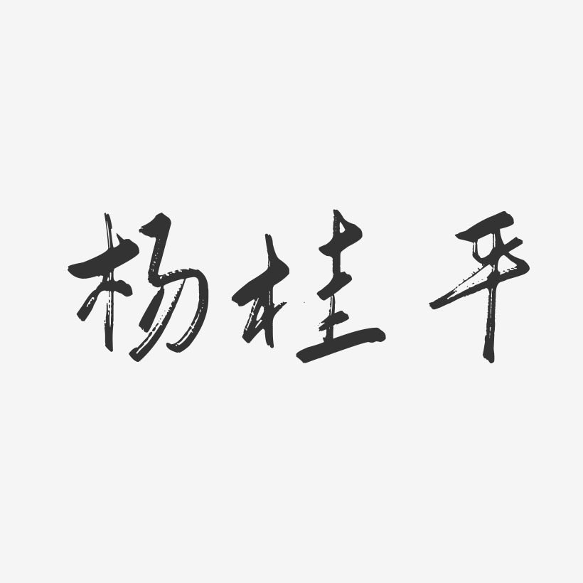 杨桂平-行云飞白字体签名设计