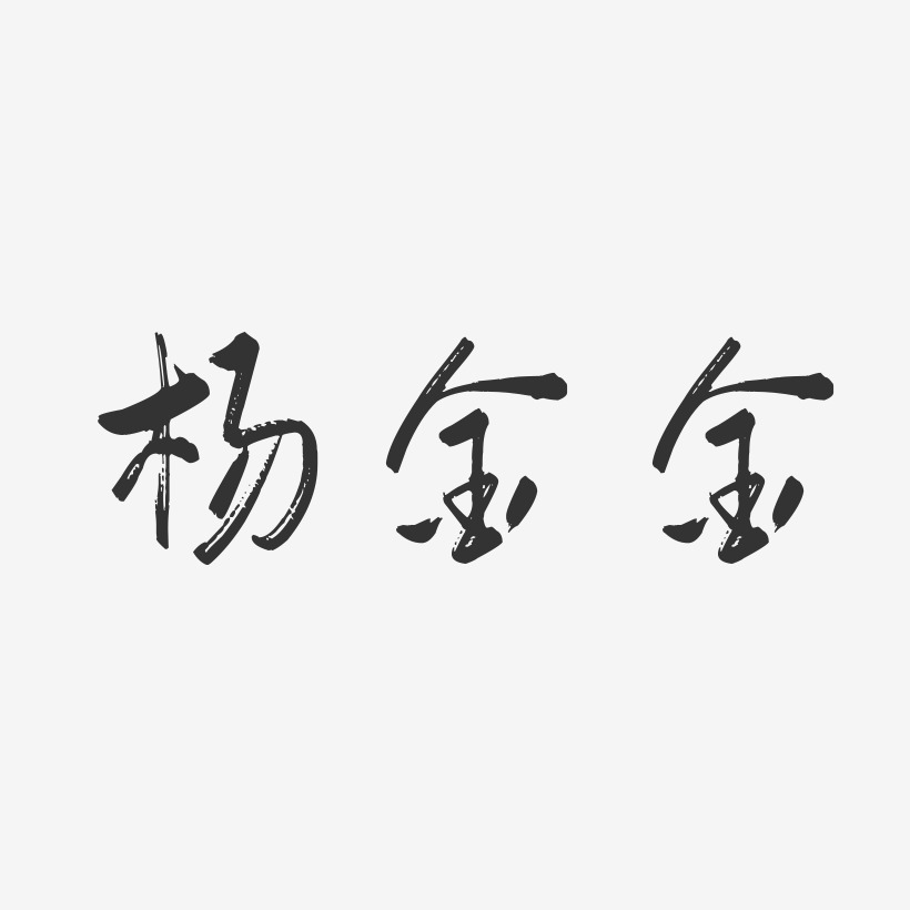 杨金金-行云飞白字体签名设计