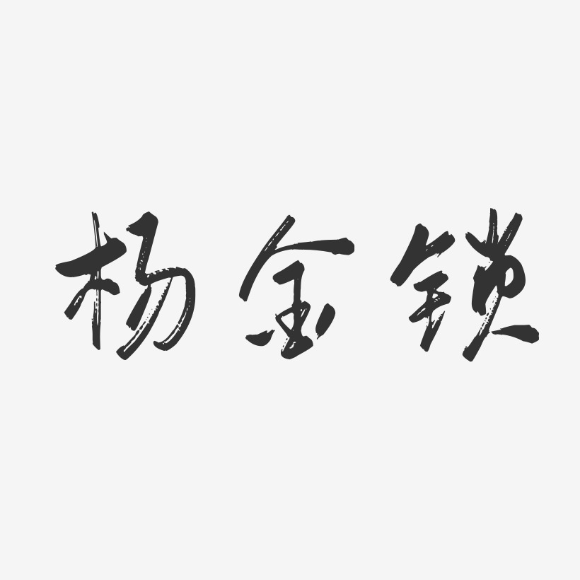杨金锁-行云飞白字体签名设计
