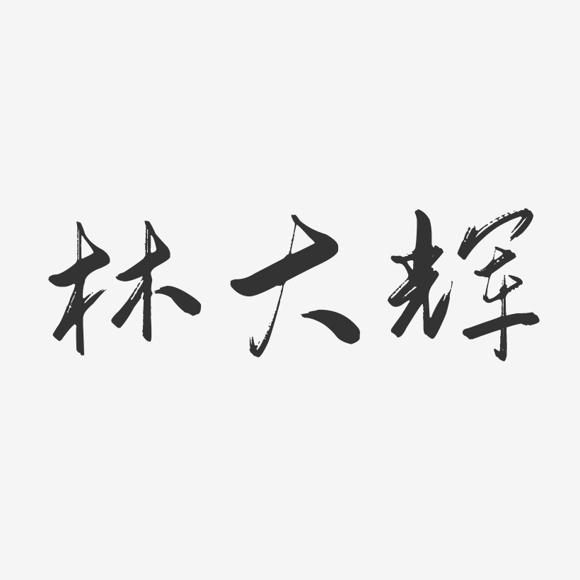 林大辉-行云飞白字体签名设计