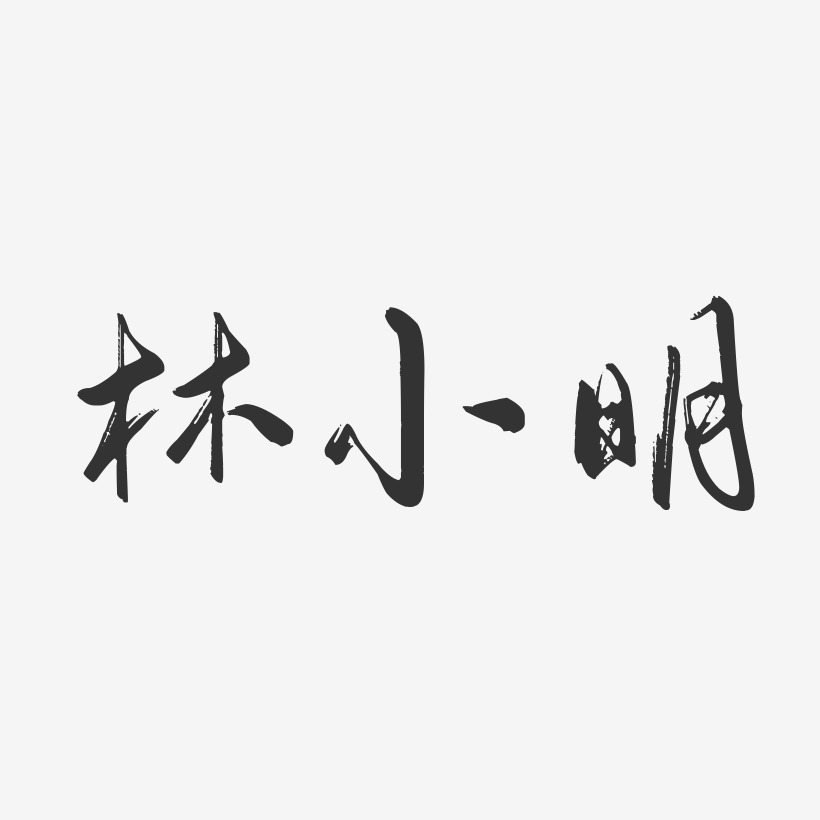 林小明-行云飞白字体签名设计