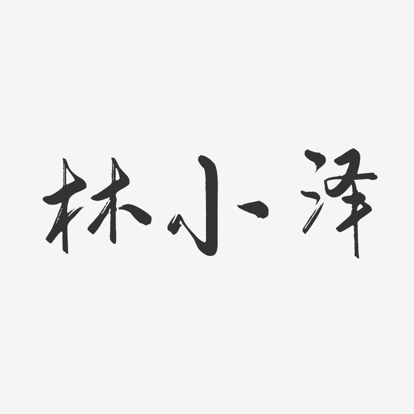 林小泽-行云飞白字体签名设计