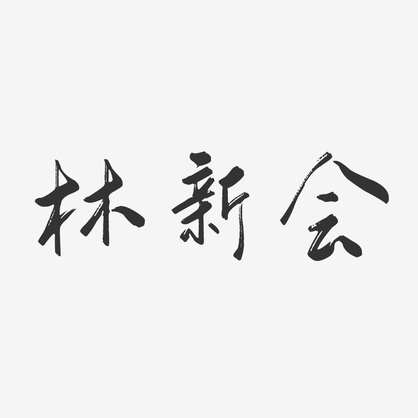 林新会-行云飞白字体签名设计