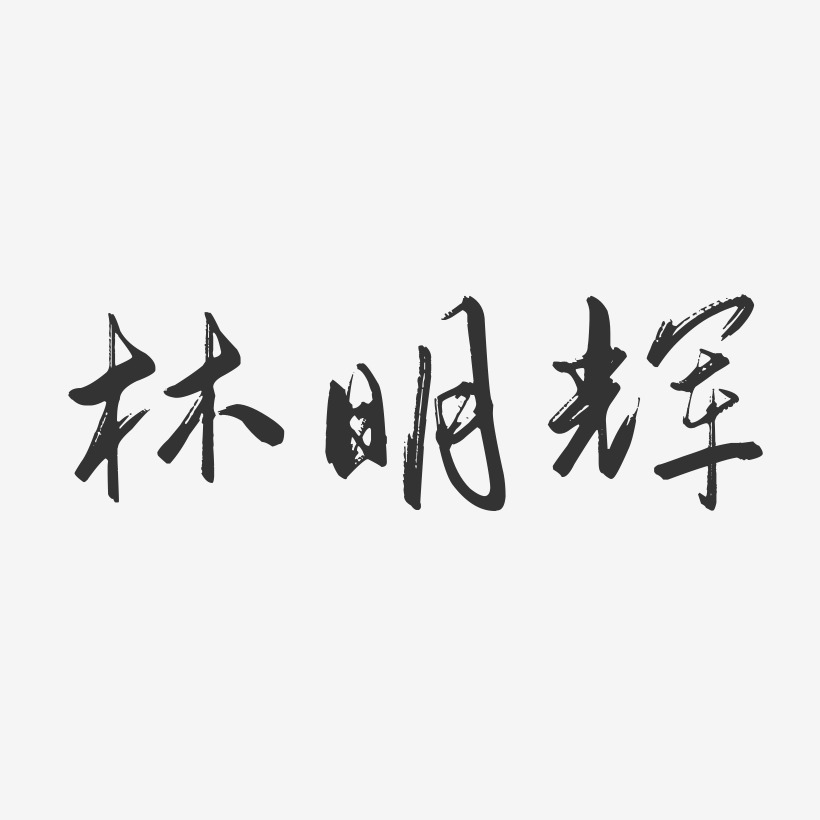 林明辉-行云飞白字体签名设计