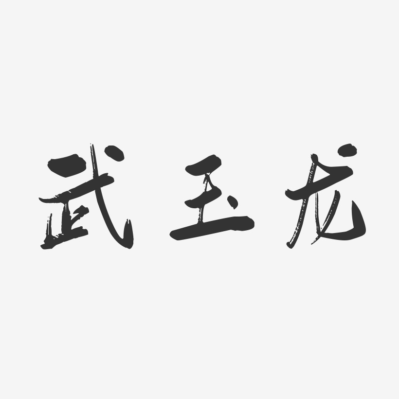 武玉龙-行云飞白字体签名设计