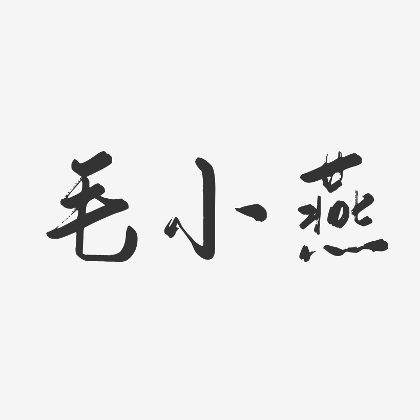毛小燕-行云飞白字体签名设计