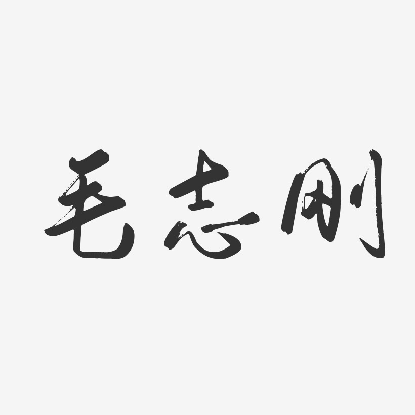 毛志刚-行云飞白字体签名设计