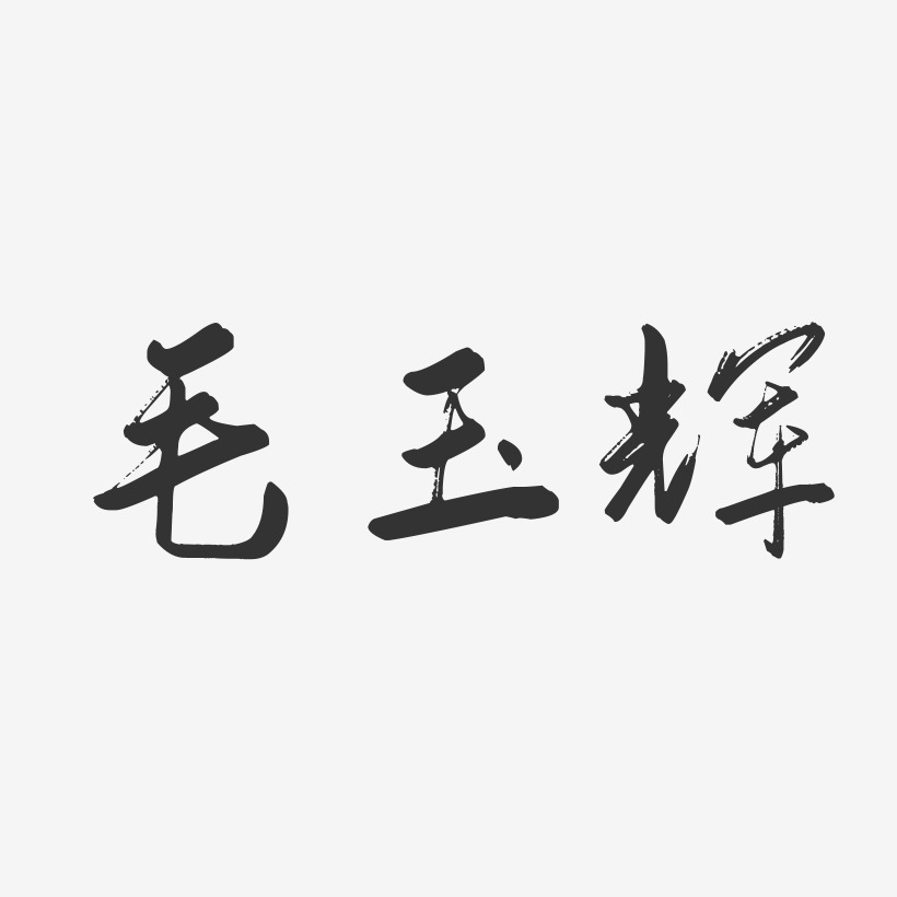 毛玉辉-行云飞白字体签名设计