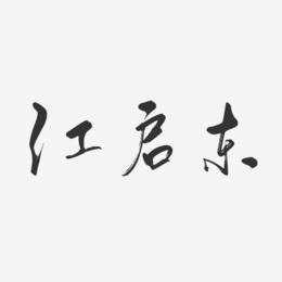 江启东-行云飞白字体签名设计