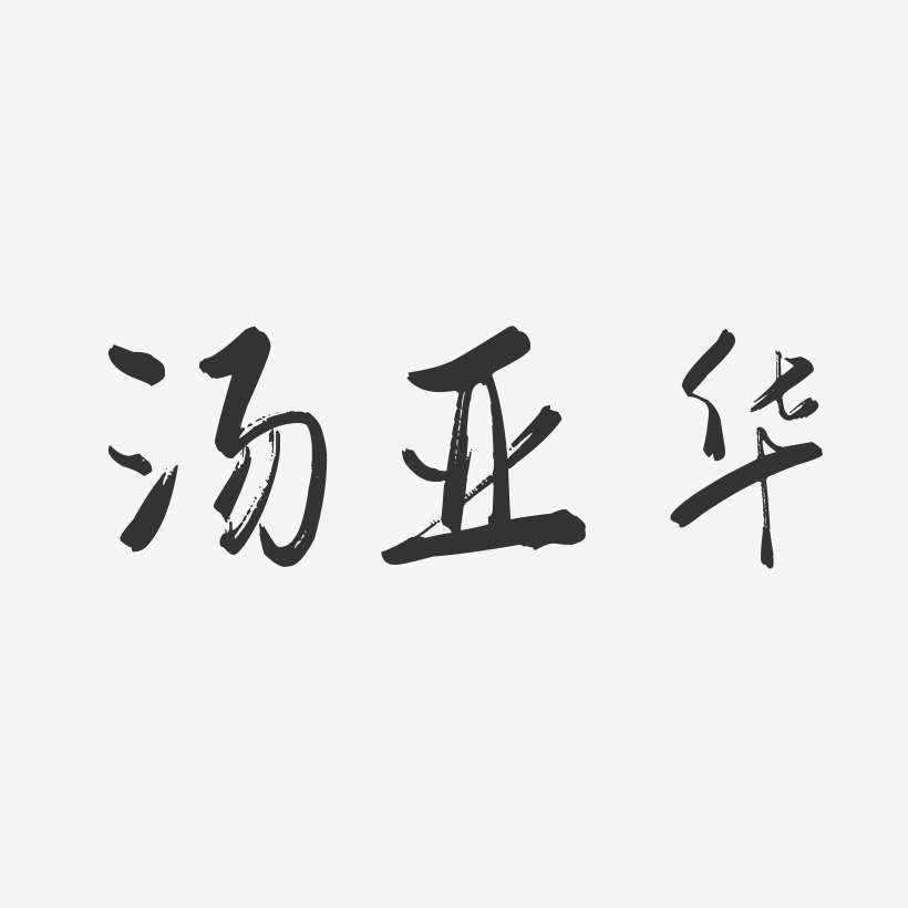 汤亚华-行云飞白字体签名设计