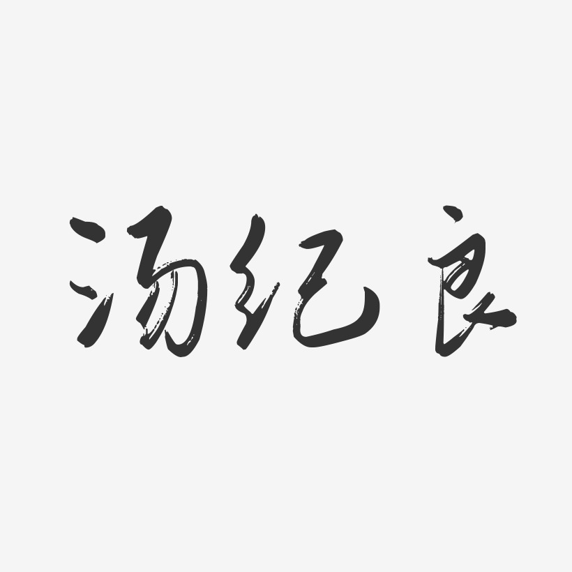 汤纪良-行云飞白字体签名设计