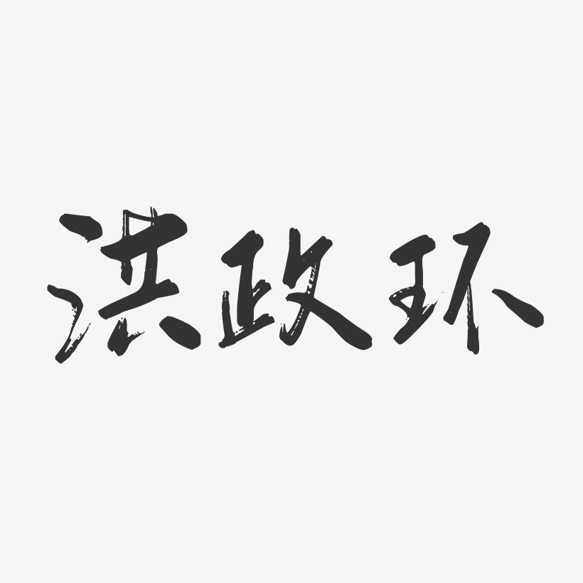 洪政环-行云飞白字体签名设计