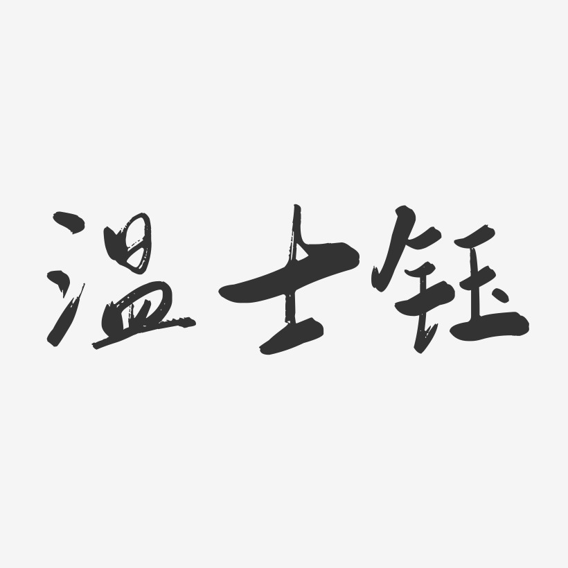 温士钰-行云飞白字体签名设计