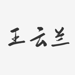 王云兰-行云飞白字体签名设计