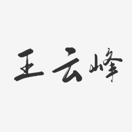 王云峰-行云飞白字体签名设计