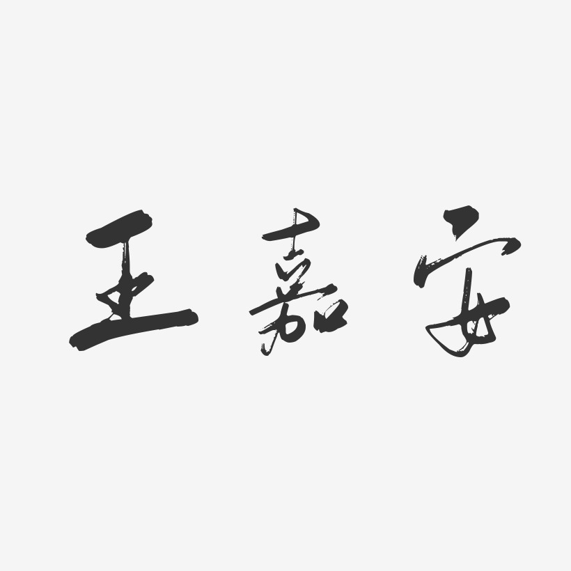 王嘉安-行云飞白字体签名设计