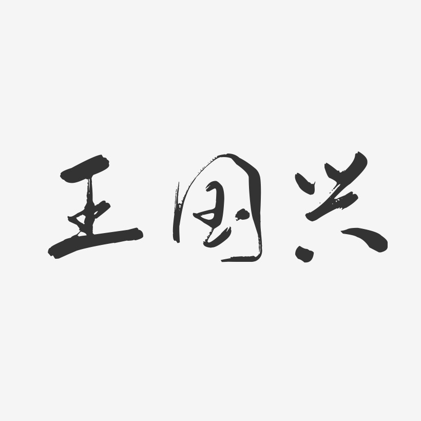 王国兴-行云飞白字体签名设计